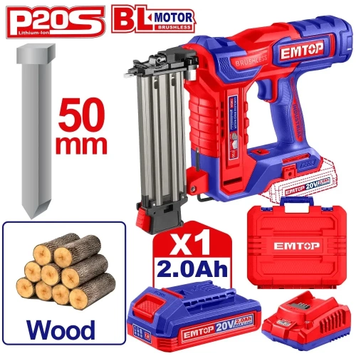 Гвоздезабивной пистолет аккумуляторный EMTOP ELBNLI5008 фото 3