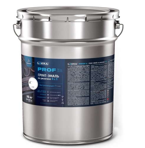 Грунт-эмаль по ржавчине 4 в 1 Лакра Prof it База С 15 кг