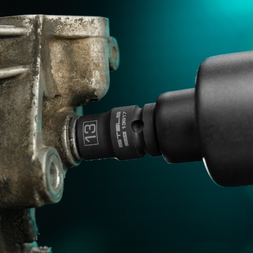 Головка ударная шестигранная, 13 мм, 1/2, CrMo Stels фото 8