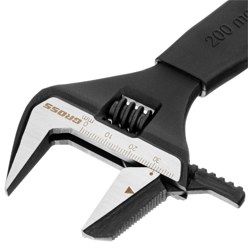 Ключ разводной, переставная губка, 200 мм, CRV GROSS фото 4