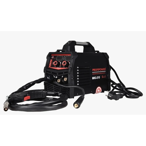 Сварочный инвертор полуавтомат Profipower MIG-215 5 в 1 (MIG/MAG/MIG NO GAS/ММА/TIG) E0257 Сварочный инвертор полуавтомат Profipower MIG-215 5 в 1 (MIG/MAG/MIG NO GAS/ММА/TIG) E0257