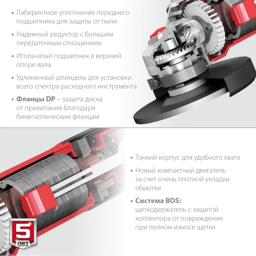 Углошлифовальная машина ЗУБР 125 мм, 1100 Вт УШМ-125-1105 ЭТ фото 6 Углошлифовальная машина ЗУБР 125 мм, 1100 Вт УШМ-125-1105 ЭТ фото 6