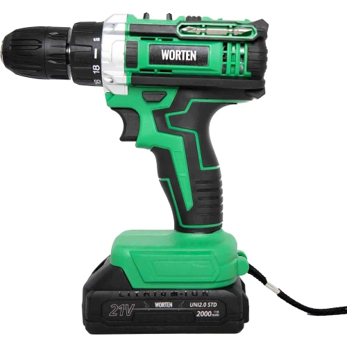 Дрель-шуруповерт WORTEN 2x2.0Ач, 21В, с набором 63 инструмента IM КА-90000574 фото 6 Дрель-шуруповерт WORTEN 2x2.0Ач, 21В, с набором 63 инструмента IM КА-90000574 фото 6
