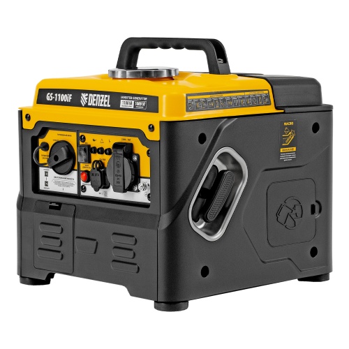 Генератор инверторный GS-1100iF, 1,1 кВт, 230 В, ручной старт DENZEL фото 13