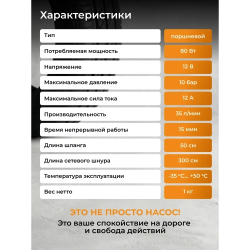Компрессор автомобильный STARTUL AUTO 580 SG1701 ЦЗ-0826714350 фото 5
