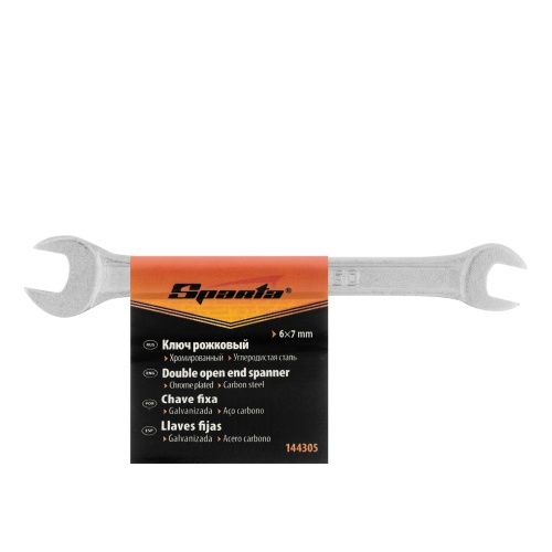 Ключ рожковый, 6 х 7 мм, хромированный Sparta фото 5