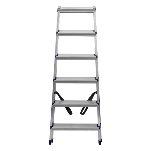 Стремянка двусторонняя 6 ступеней, алюминиевая, Сибртех фото 5