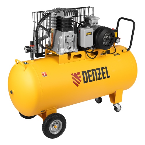 Компрессор воздушный BCI3000-T/200, ременный привод , 3.0 кВт, 200 литров, 530 л/мин Denzel фото 3