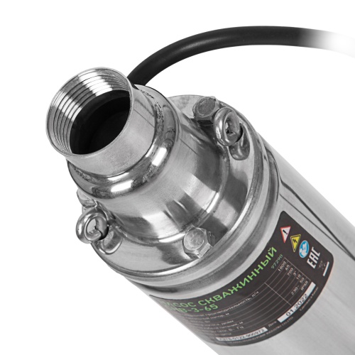 Скважинный насос СНВ-3-65, винтовой, диаметр 3", 700 Вт, 1800 л/ч, напор 65 м Сибртех фото 2