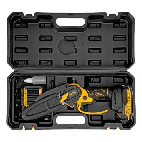 Цепная мини-пила аккумуляторная бесщет., CCS-150, шина 150 мм, Li-Ion, 20 В Denzel фото 3