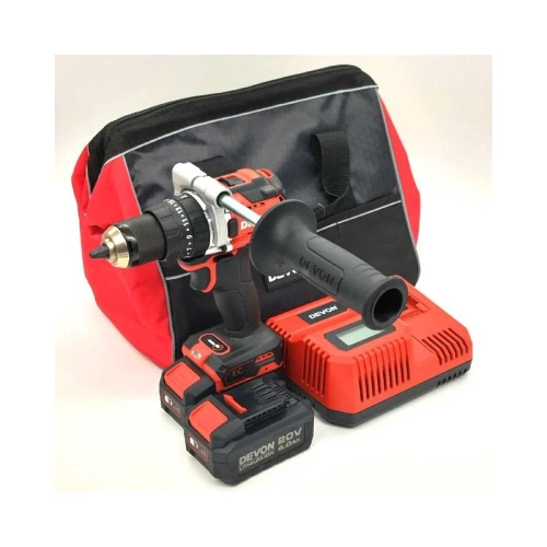 Аккумуляторный шуруповерт DEVON 2 АКБ 4 Ач, З/У, сумка, 5202-Li-20-SET Аккумуляторный шуруповерт DEVON 2 АКБ 4 Ач, З/У, сумка, 5202-Li-20-SET