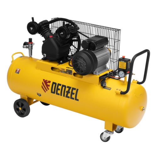 Компрессор воздушный BCV2300/100, ременный привод, 2.3 кВт, 100 литров, 440 л/мин Denzel фото 2