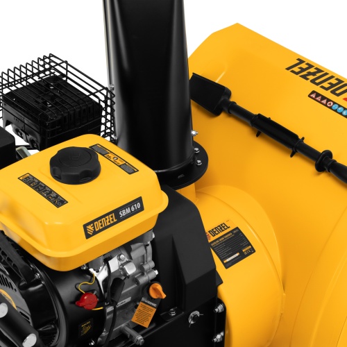 Бензиновая снегоуборочная машина SBM 610, 212 cc, ручной старт, фара Denzel фото 21