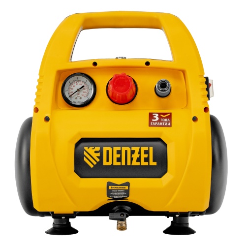 Компрессор воздушный безмасляный РС 1/6-180,1, 1 кВт, 180 л/мин, 6 л Denzel фото 5