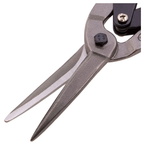 Ножницы по металлу MATRIX, удлиненные, 285 мм, пряморежущие, обрезиненные рукоятки 78341 фото 4