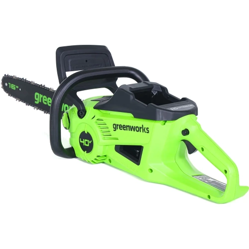 Цепная аккумуляторная пила GreenWorks GD40CS20X 40V, 40 см, 2000 Вт, бесщеточная, c 1хАКБ 4 Ач И ЗУ 2008807USB4 фото 7 Цепная аккумуляторная пила GreenWorks GD40CS20X 40V, 40 см, 2000 Вт, бесщеточная, c 1хАКБ 4 Ач И ЗУ 2008807USB4 фото 7