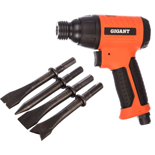 Пневмодолото (5 Дж; оснастка 10 мм шестигранник) Gigant RP4500 + 5 насадок Пневмодолото (5 Дж; оснастка 10 мм шестигранник) Gigant RP4500 + 5 насадок