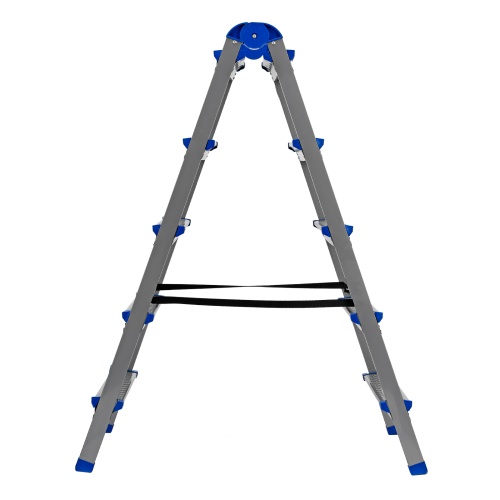 Стремянка двухсторонняя 5 ступеней, сталь профиль, стальные ступени, Сибртех фото 3