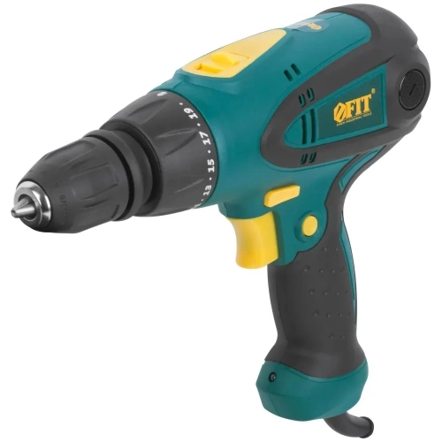 Электрическая дрель-шуруповерт FIT 280 Вт, 0-350/1100 об/мин, БзП 10 мм, резиновая накладка, 25 Нм, быстрая смена щеток, коробка 80017 Электрическая дрель-шуруповерт FIT 280 Вт, 0-350/1100 об/мин, БзП 10 мм, резиновая накладка, 25 Нм, быстрая смена щеток, коробка 80017