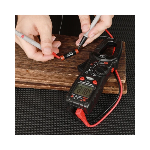 Токоизмерительные клещи цифровые DELI DL334204 (раскрытие клещей 25мм, CAT III 600В, 600А, 60 МОм) 170172 фото 6