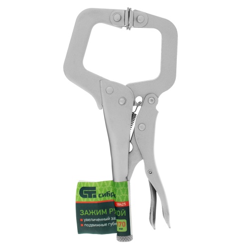Зажим ручной, увеличенный захват, подвижные губки, 170 мм Сибртех фото 8