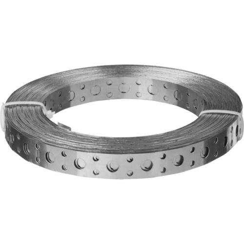 Перфорированная вентиляционная лента прямая Зубр ПВЛ 12х0.5 мм 25м 310247-12-05