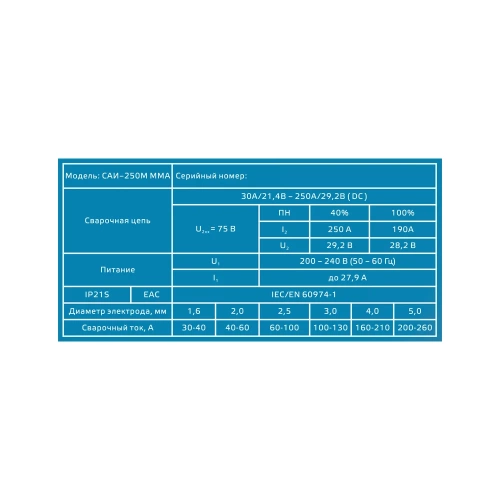 Сварочный аппарат Энергия САИ-250М ММА Е0300-0103 фото 11
