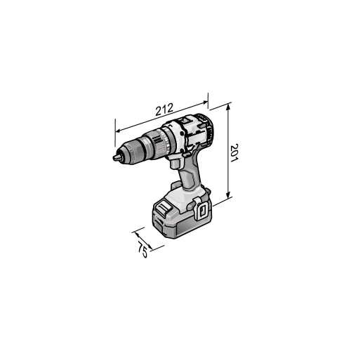 Двухскоростной аккумуляторный ударный дрель-шуруповерт FLEX PD 2G 18.0-EC C 491233 фото 9