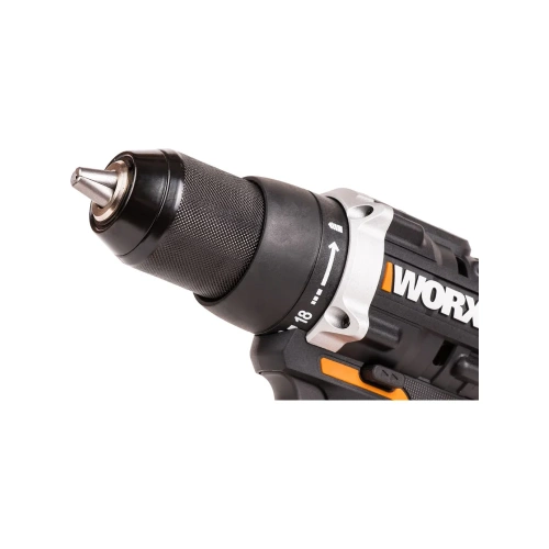 Аккумуляторная бесщёточная дрель-шуруповерт WORX 20В, 60Нм, бесщеточная, 2Ач х2, ЗУ, кейс WX102 фото 6