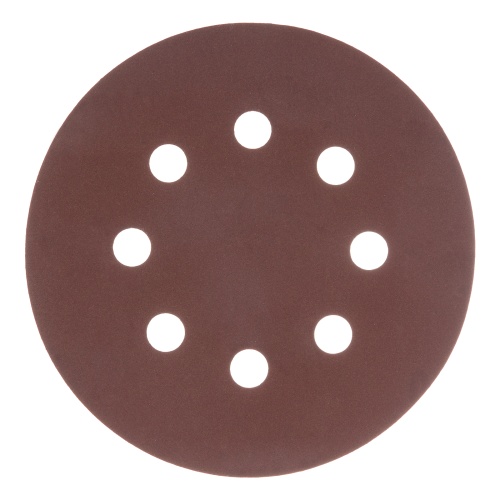 Круг абразивный на ворсовой подложке под "липучку", перфорированный, P 320, 125 мм, 5 шт Matrix