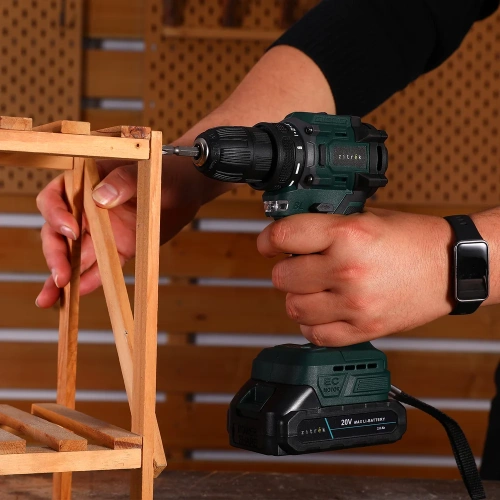 Дрель-шуруповерт аккумуляторная бесщеточная Zitrek Greenpower 20 PRO в кейсе, 20В, 2x2.0Ач 085-1314 фото 10 Дрель-шуруповерт аккумуляторная бесщеточная Zitrek Greenpower 20 PRO в кейсе, 20В, 2x2.0Ач 085-1314 фото 10