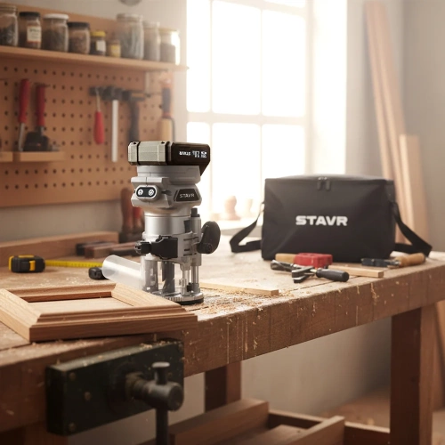 Фрезер аккумуляторный Ставр SR 18BL-3SET (18V, BL-двигатель, цанга 6/8 мм, 3 базы, сумка), 9021400016 фото 4 Фрезер аккумуляторный Ставр SR 18BL-3SET (18V, BL-двигатель, цанга 6/8 мм, 3 базы, сумка), 9021400016 фото 4