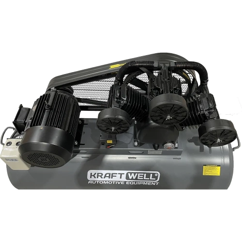 Поршневой компрессор KraftWell 950 л/мин, 10 бар, 300 л, 380В, сеть 380 В, произв-ть 950 л/мин, объем ресивера 300 л, в комплекте KRW-AC950-300L фото 3