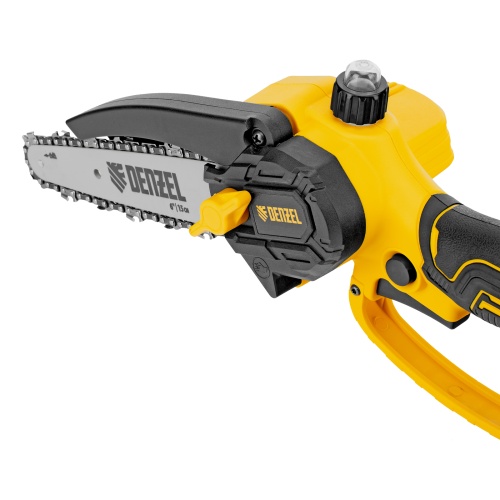 Цепная мини-пила аккумуляторная бесщет., CCS-150, шина 150 мм, Li-Ion, 20 В Denzel фото 19