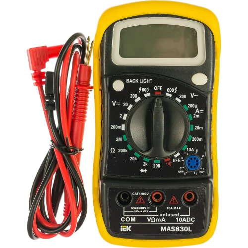 Цифровой мультиметр IEK Master MAS830L TMD-3L-830 3669447 фото 3