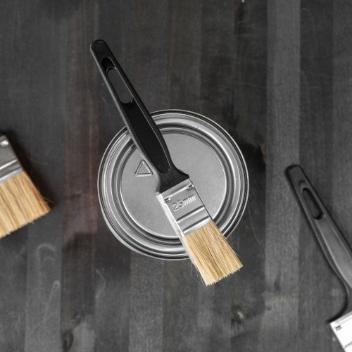 Кисть флейцевая "Стандарт", 25 х 6 мм, натуральная щетина, пластиковая ручка Сибртех фото 5