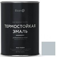 Эмаль термостойкая Elcon Max Therm 700 градусов серебристая 0,8 кг