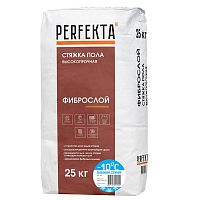 Стяжка пола Perfekta Фиброслой толстослойная зимняя серия 25 кг