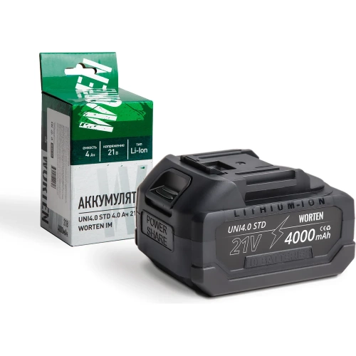 Аккумулятор WORTEN UNI4.0 STD, 4.0Ач 21В КА-90000502