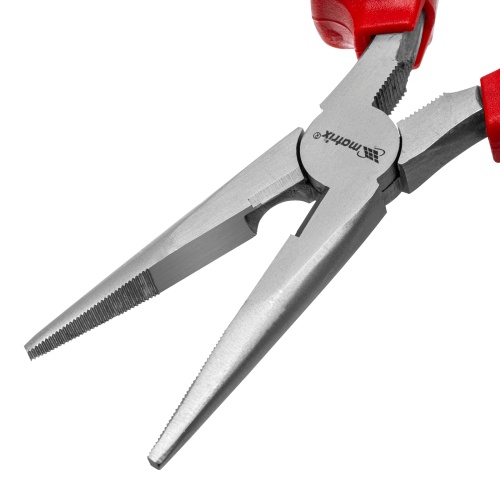 Длинногубцы прямые Nickel, 200 мм, никелированные, двухкомпонентные рукоятки Matrix фото 4