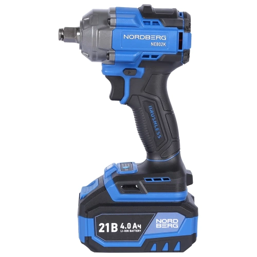 Гайковерт аккумуляторный NORDBERG 1/2, 21В, 500 Нм с двумя 4A аккум. и зар. уст-вом, в кейсе NE802K фото 9 Гайковерт аккумуляторный NORDBERG 1/2, 21В, 500 Нм с двумя 4A аккум. и зар. уст-вом, в кейсе NE802K фото 9