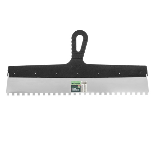 Шпатель из нержавеющей стали, 450 мм, зуб 8 х 8 мм, пластмассовая ручка Сибртех фото 5