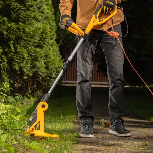 Триммер электрический TE-650, 650Вт,330мм,катушка автомат,телескоп.штанга,регул. углы накл. Denzel фото 34