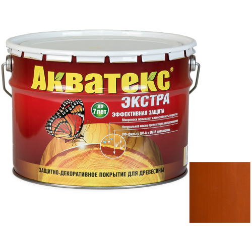 Покрытие алкидное защитно-декоративное для древесины Акватекс Экстра полуглянцевое Груша 3 л
