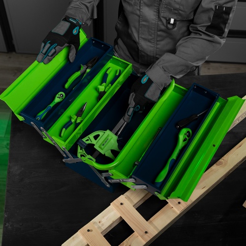 Ящик для инструмента, 430 х 200 х 200 мм, пять секций, металлический Сибртех 90751 фото 7