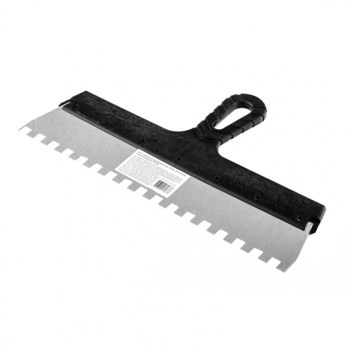 Шпатель из нержавеющей стали, 350 мм, зуб 10 х 10 мм, пластмассовая ручка Sparta фото 2