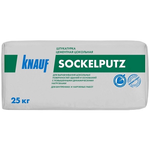Штукатурка цементная цокольная Knauf Зокельпутц 25 кг