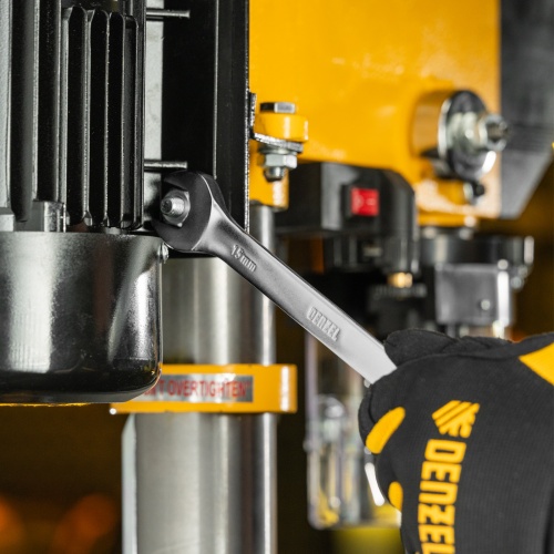 Ключ комбинированный трещоточный, 15 мм, CrV, матовый хром Denzel фото 9