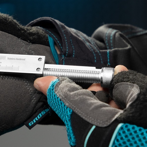 Штангенциркуль, 150 мм, 0.02 мм, нержавеющая сталь, с глубиномером Gross фото 6