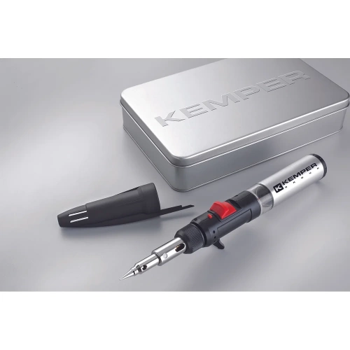 Паяльник газовый (горелка) KEMPER с пьезоподжигом для микропайки в кейсе, 6 насадок 12100KIT фото 4 Паяльник газовый (горелка) KEMPER с пьезоподжигом для микропайки в кейсе, 6 насадок 12100KIT фото 4